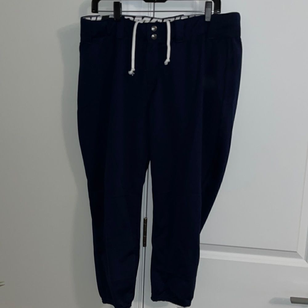 DeMarini Uprising 3/4 long Women's XL Blue Softball Baseball Pants WTD3630 NAX
